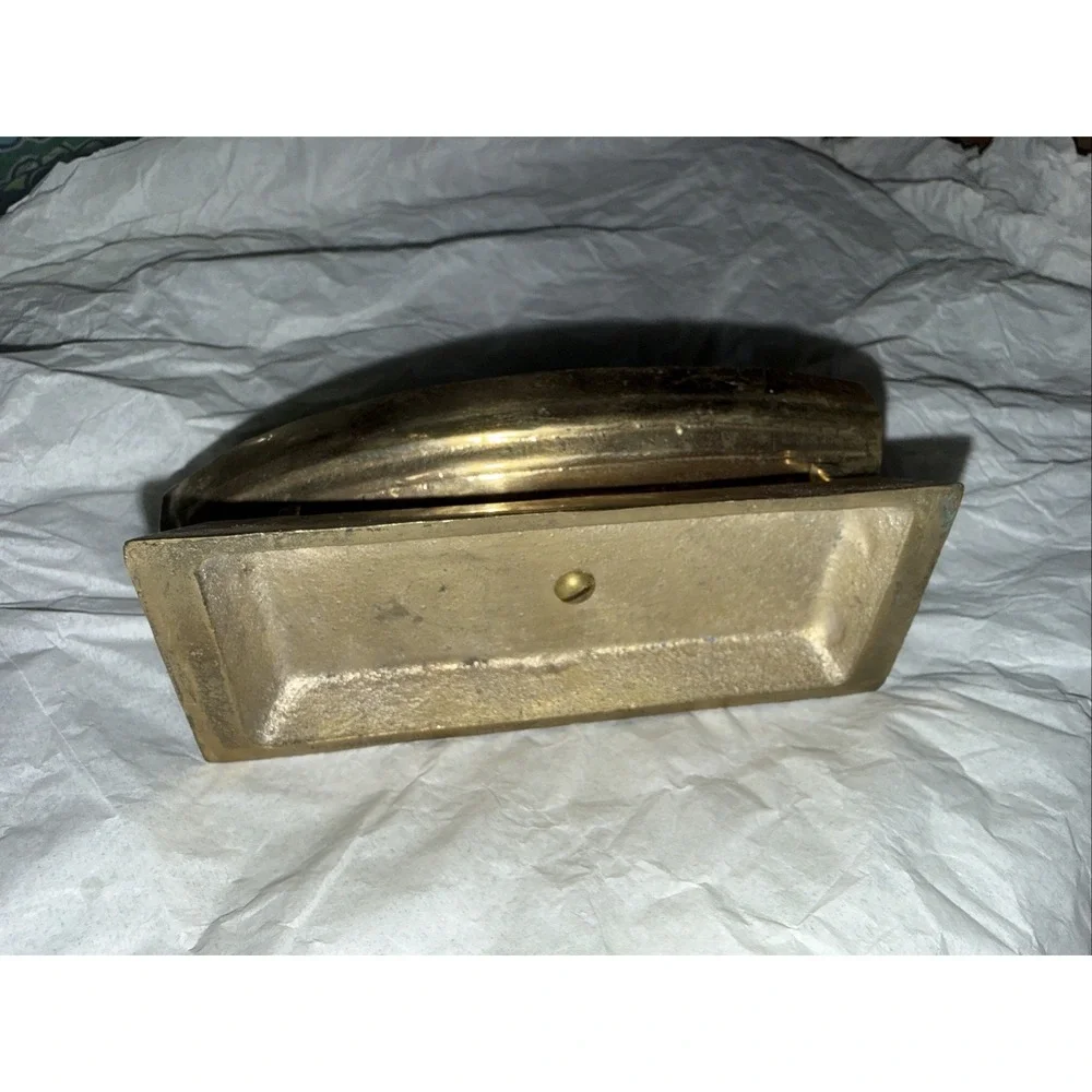 Vintage Brass Fishing Boat Ashtray Coin Tray Philadelphia Manufacturing Co